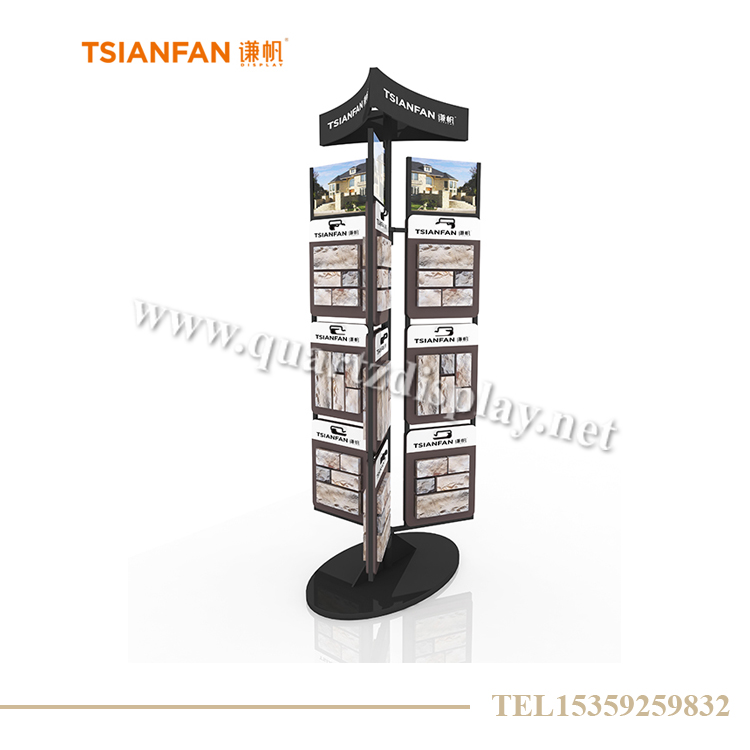 旋轉(zhuǎn)式文化石展架 石材展架 SW007